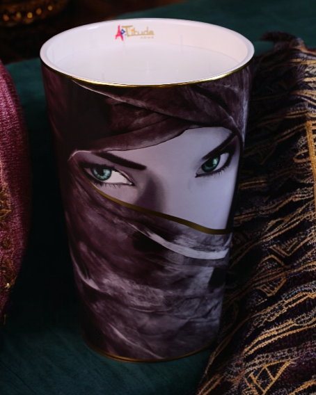 Premium scented candle for home fragrance.