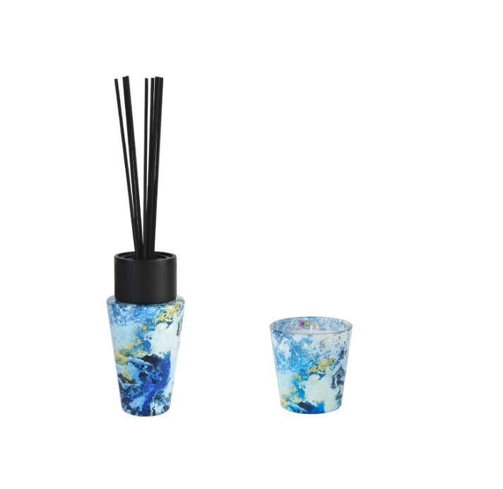 Sueuos Glass Candle Diffuser Gift Set