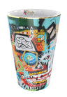 Luxury home fragrance candles, inspired by Parra’s bold urban art, reflecting themes of capitalism and social awareness.