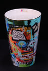 Premium soy wax candles, capturing the essence of Parra’s commentary on capitalism and Latin American urban landscapes.